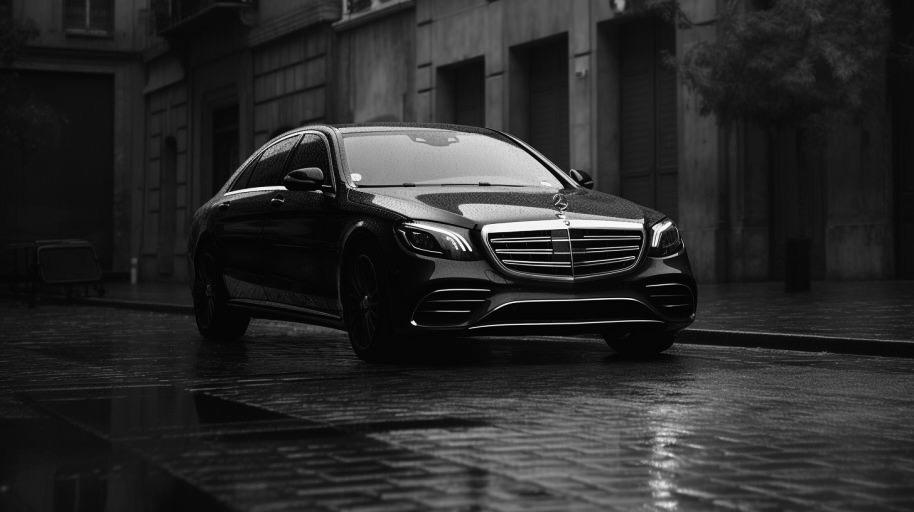 Mercedes S-Class in Paris — symbol of luxury and discretion for your hourly chauffeur service.
