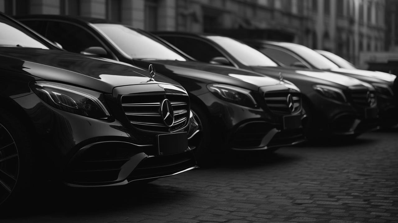 Private driver Paris airport transfer with luxury Mercedes cars.